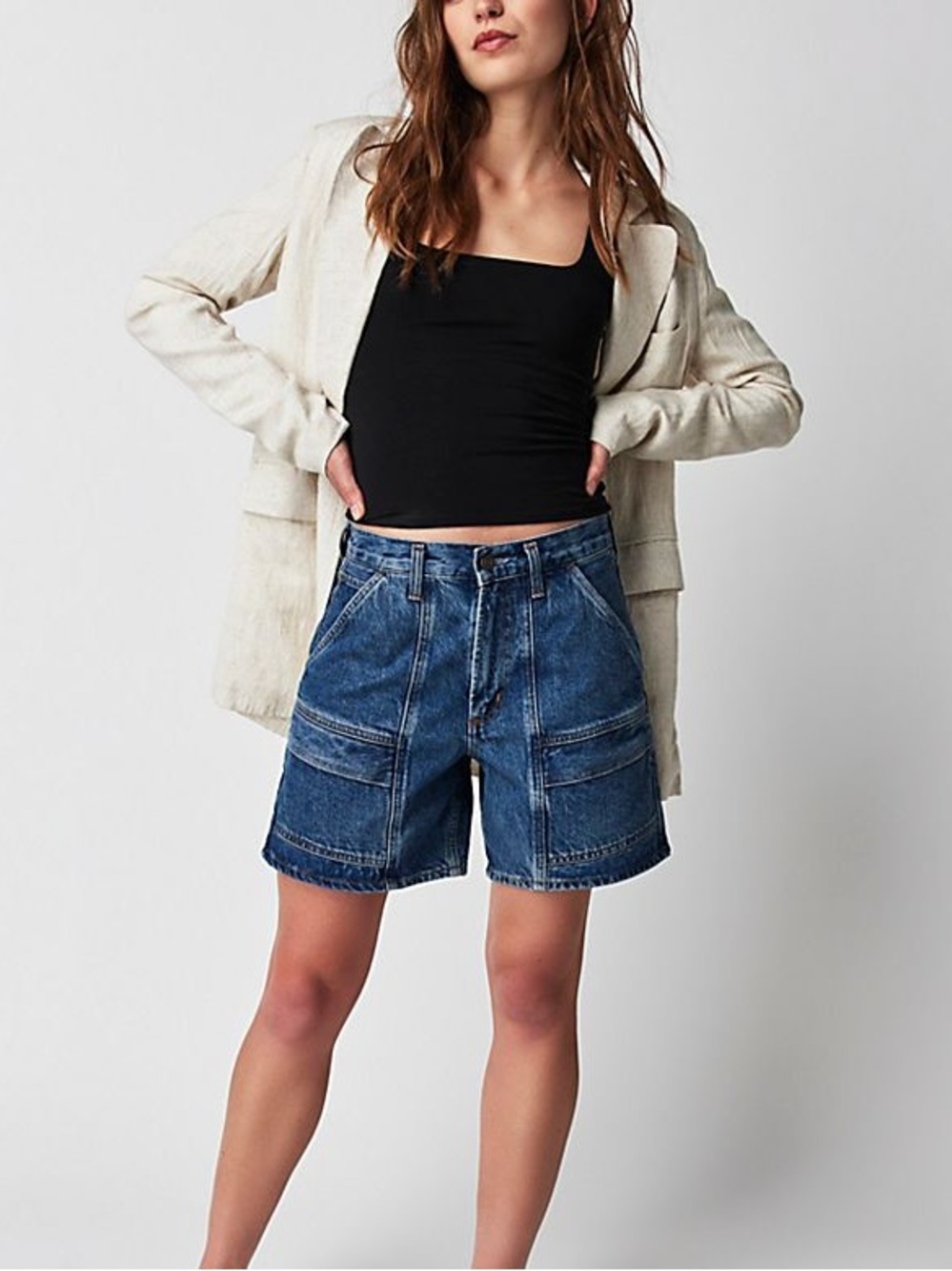 Agolde Cooper Cargo Jean Shorts Size 26